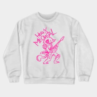 Heavy Metal Cats Gift Clothing Guitar Playing Cat Gothic Crewneck Sweatshirt